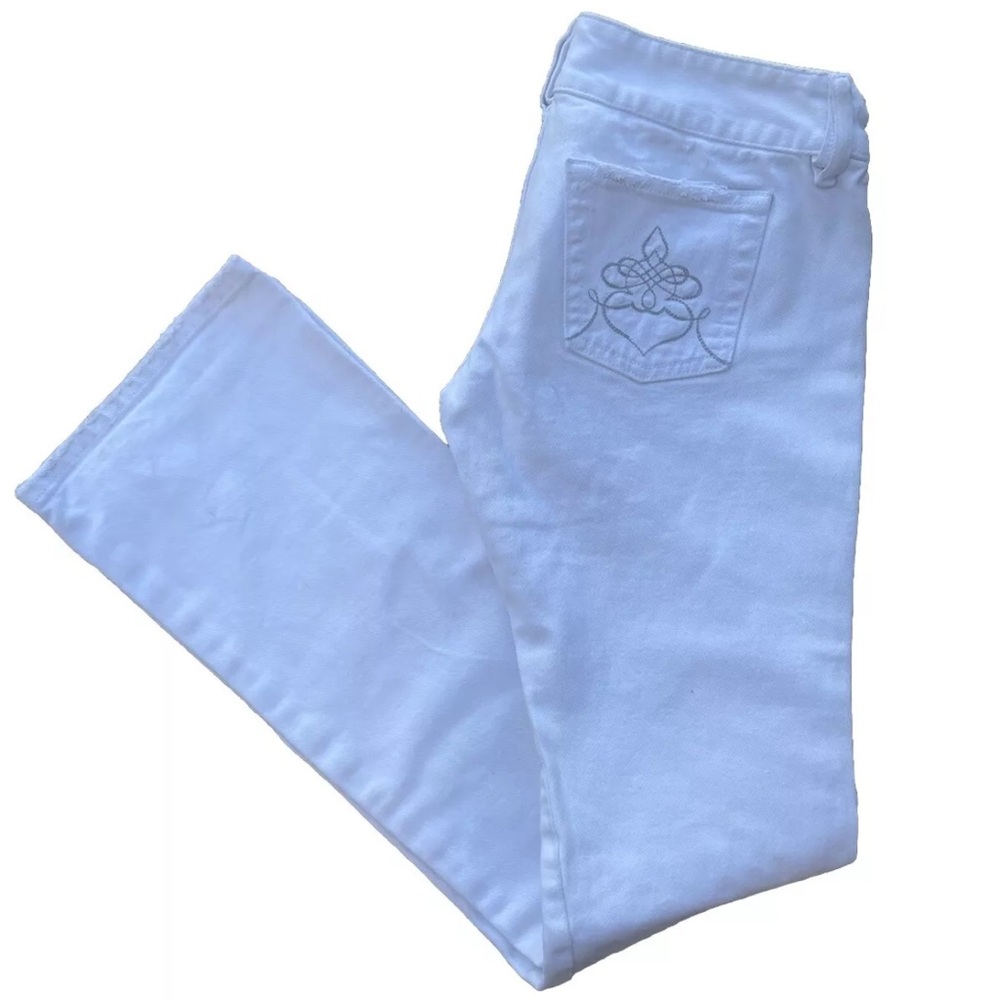 Diesel Women’s Low Rise Twisted Flare Denim Jeans Size 28 White Premium Italy